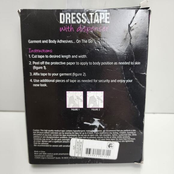Fashion Forms Women's Clear Dress Tape with Pink Dispenser Over 5 Yards NIB - Picture 5 of 7